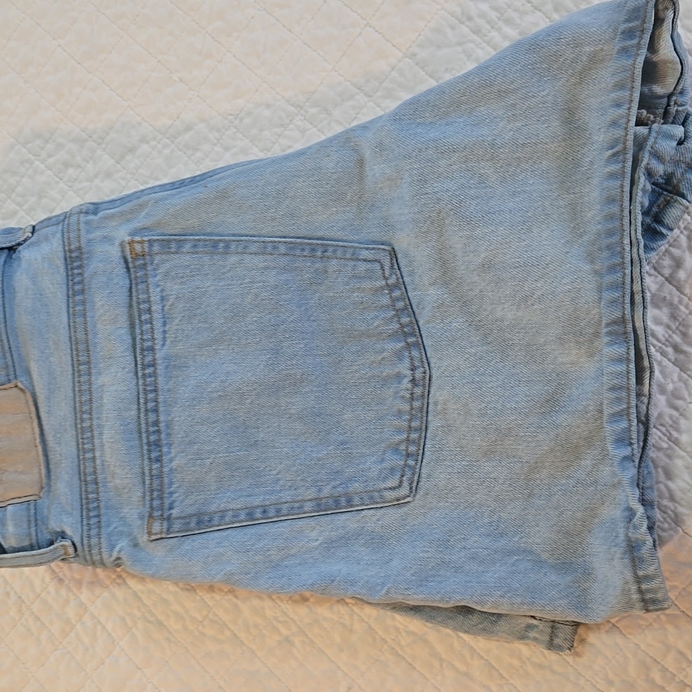 Everlane A Line Shorts Womens 27 Waist High Waisted Cotton Light Wash - Picture 9 of 10
